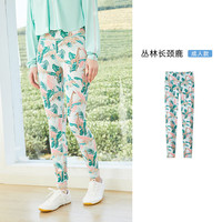 ibaby【清仓裤子合集】儿童裤子夏季长裤男女童休闲裤凉凉瑜伽裤 丛林长颈鹿款瑜伽裤 165