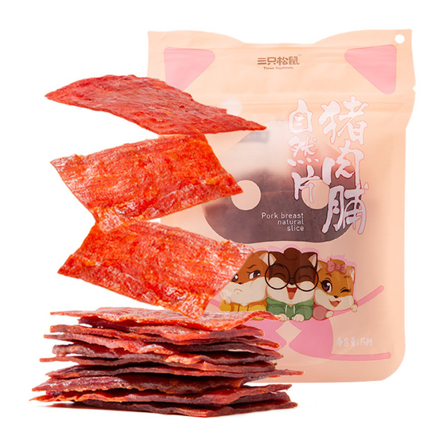 三只松鼠 猪肉脯自然片 150g*2袋