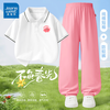 真维斯 100%棉儿童短袖POLO衫+夏季运动裤 2件套装