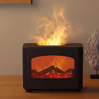 赢然 YINRON 壁炉香薰机自动喷仿真火焰小型家用氛围灯夏季空调房加湿器大雾量