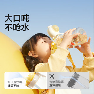 皇宠皇宠大眼萌儿童水杯夏天幼儿园上学2岁宝宝ppsu直饮杯【社群】 蓝色600ML（24月+）