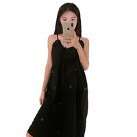 胸垫睡衣女夏季薄款云朵棉可爱性感吊带睡裙风夏天家居服樱桃