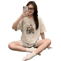 睡衣女夏季薄款短袖纯棉2025可爱春秋甜美家居服两件套装小狗