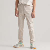 GANT甘特男士修身版型通勤百搭时尚纯色直筒商务休闲裤 34灰色 34