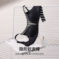 爱慕内衣女织锦4/4无钢圈全罩杯薄模文胸AM17C261 星夜YH4 160 星夜-全罩杯 S