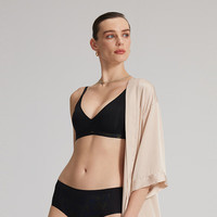 爱慕织锦4/4无托薄模杯文胸AM17C261 黑色印花-AM17C263 90C 40/90C