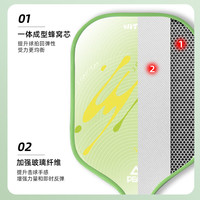匹克匹克球拍入门级玻纤匹克球全套碳纤维板拍匹克球球拍套装 【绿色双拍】送1球包+4球+2手胶