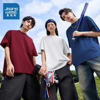  JEANSWEST/真维斯 纯棉 男女同款短袖T恤