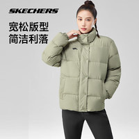 斯凯奇(kechers)秋冬男女款羽绒服立领休闲保暖外套时尚百搭柔软舒适运动服