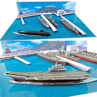 天智星军舰模型拼装成人福建号航空母舰4D055大驱逐舰模型巡洋核潜艇 阿利伯克级驱逐舰 宙斯盾系统