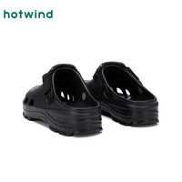 热风 hotwind男鞋2025年夏季男士软底黑色外穿凉拖鞋镂空两穿洞洞鞋 07绿色 M