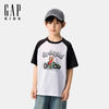 Gap 大小童同款男童2025夏季新款印花纯棉短袖T恤儿童装782706