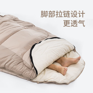 NatureHike挪客户外可伸手成人户外露营秋冬防寒睡袋 云雾灰/加厚款（PS300） 【秋冬季适用】云雾灰（PS300）