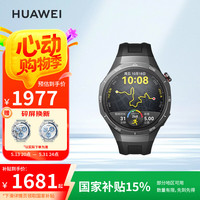 华为 HUAWEI WATCH GT 5 Pro 智能手表 46mm 曜石黑 黑色氟橡胶表带