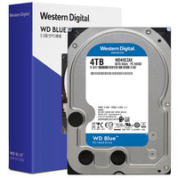 西部数据 蓝盘系列 3.5英寸 台式机硬盘 4TB（CMR、5400rpm、256MB）WD40EZAX