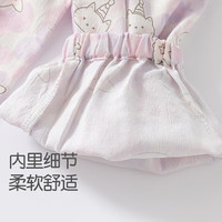 班喜迪【卡通满印】儿童裤子夏装男童女童洋气防蚊裤宝宝休闲九分裤 粉色 130