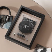 CoolGeek M1音乐画框CD机动态艺术挂画蓝牙播放器家居工业美学创意装饰相框 M1黑色(不含音响)+CD