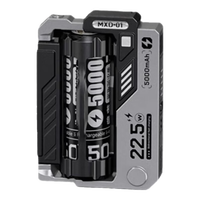 麦小兜战术可换弹夹充电宝自带线小巧便携21700换电池移动电源模组大容量22.5w超级快充机甲分离式充电宝 豪华套餐【机甲银模组+4节电池+手提式充电线】