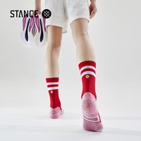 STANCE中筒448条纹专业运动袜红色跑步袜袜子男女同款缓震吸汗 魅惑红A448A22CCW-RED M（38-42）