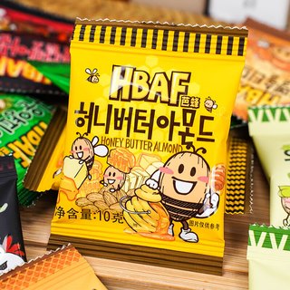 芭蜂韩国休闲零食蜂蜜黄油坚果多口味扁桃仁挚友款200g坚果零食 挚友款坚果礼包 200g*1袋