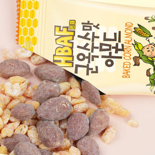 芭蜂韩国芭蜂蜂蜜黄油扁桃仁巴旦木杏仁坚果休闲零食原汤姆农场 太妃拿铁味扁桃仁30g*5袋