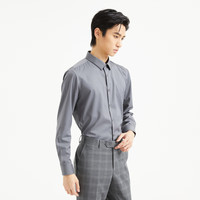 利郎青年商务男装【TR面料】衬衫男纯色上班通勤正装长袖衬衣Q4QZC005
