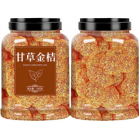 北京同仁堂 Tongrentang Chinese Medicine原料甘草金桔干广西正宗金橘干无糖无添加金桔干蜜饯果脯果干即食 [3罐]甘草金桔(200g*3)