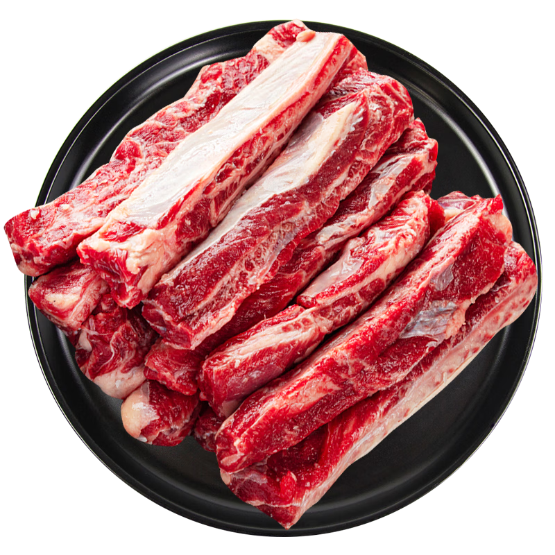 酥领鲜 巴西原切牛肋条  进口贴骨肉生鲜牛肉炖卤煎烤健身食材 巴西原切牛肋条