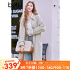 百图 Betu 女装2025春季风衣翻领长袖宽松风衣时尚外套女2502T60 浅杏色 M