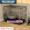 猫笼子小型家用室内折叠养猫咪带厕所 跃层 -50-30-38-黑 
 基础款免安装折叠笼托盘加密脚