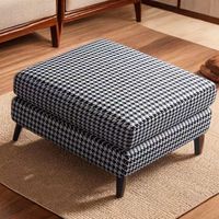 好望熊意式家用搁脚凳沙发凳通用型沙发拼加长加宽沙发脚踏贵妃单人沙发 橙色【猫爪皮】 长度90宽度60高度40