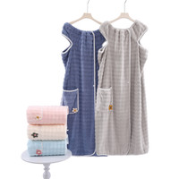 宜朵 A类抗菌泡泡绒浴裙-冰蓝