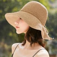 宏达 女士草帽 手工编织 夏季透气遮阳帽