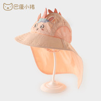 巴厘小猪(BALIPIG)儿童遮阳帽男童太阳帽婴儿帽子夏季薄款女童 黄色小鹿 51cm拍前测量宝宝头围