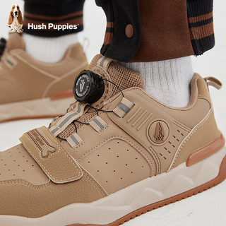 暇步士（Hush Puppies）童鞋男女童秋季新款透气舒适旋转纽扣缓震时尚轻运动儿童板鞋   【适合脚长19.8cm】