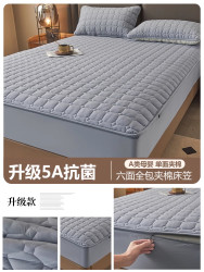 花舍 NEIGHBORIN THE FLOWER 经典格 升级款床笠 六面全包宽120x长200cm+高15 月光灰