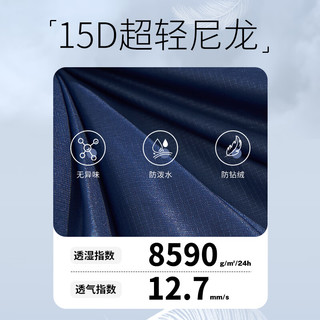 牧高笛（MOBIGARDEN）寒武鹅绒睡袋 户外露营冬季防寒保暖成人木乃伊式鹅绒睡袋 1000G秘境蓝M