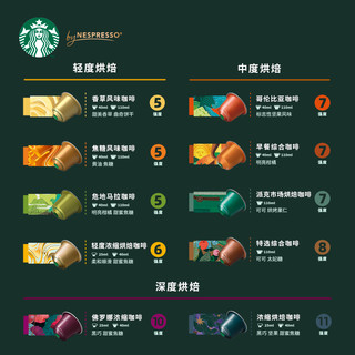 详情领券任选3件星巴克胶囊咖啡NESPRESSO黑咖啡 佛罗娜 57g*10