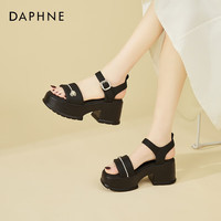 达芙妮(DAPHNE)厚底轻便运动凉鞋女款夏季时尚松糕底休闲百搭凉鞋女鞋