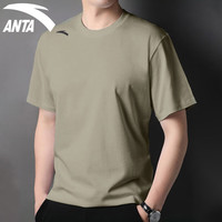安踏（ANTA）轻风速干T丨短袖T恤男夏季冰丝凉感弹力透气运动吸湿排汗上衣 【全网】咖萼灰-3 M （170CM） 【固色速干科技】青玥绿-3