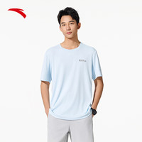 安踏（ANTA）轻风速干T丨短袖T恤男夏季冰丝凉感弹力透气运动吸湿排汗上衣 【吸湿速干】冰冻蓝5110-2 3XL （190CM）