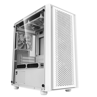 爱国者V18 电脑台式主机箱MATX机箱亚克力多网孔强散热美观支持240水冷 V18黑+4个彩虹风扇