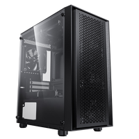 爱国者V18 电脑台式主机箱MATX机箱亚克力多网孔强散热美观支持240水冷 V18白+5个彩虹风扇