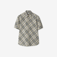 【VIP私享优惠】BURBERRY| 男装 格纹棉质短袖衬衫 多色