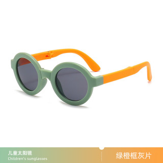mikibobo C4042-LW002 防UV400 绿橙框灰片 儿童太阳镜