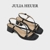 Julia Heuer 朱莉亚赫尔 女士一字带露趾高跟方头凉鞋 2478