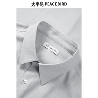 太平鸟男装衬衫25夏季暗纹提花衬衣 B1CCF2403