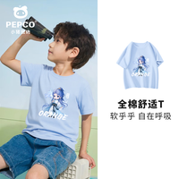小猪班纳儿童纯棉短袖t恤2025新款男童夏季上衣中大童运动夏装