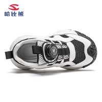 哈比熊儿童运动鞋春夏男女童鞋网面运动跑步鞋男童女童日常百搭休闲鞋 GU8308白黑 32