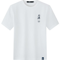 七匹狼男装短袖T恤夏季时尚休闲宽松圆领套头廓形短t上衣